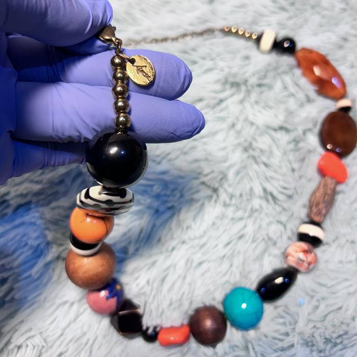 Lovisa Kalung Motif Batu giok Warna warni mewah