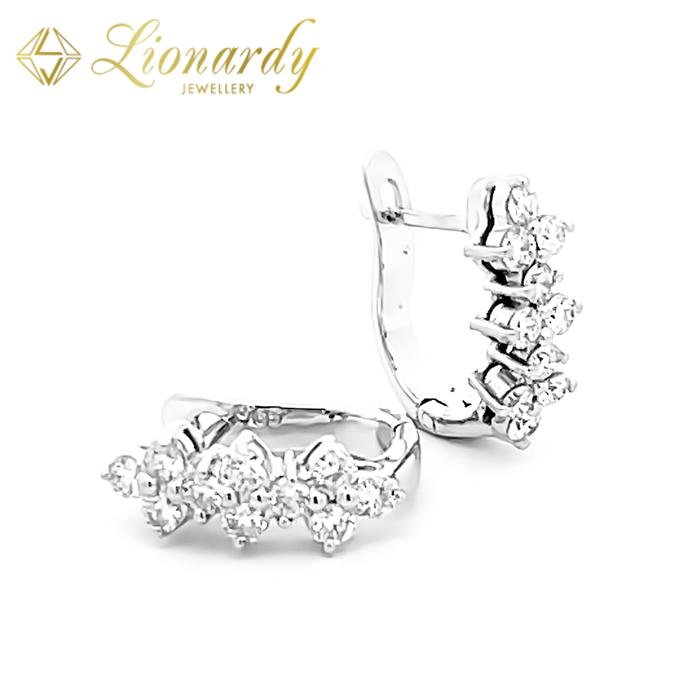 Lionardy Jewellery Anting Berlian Jepit - Emas Putih - LT-TR310