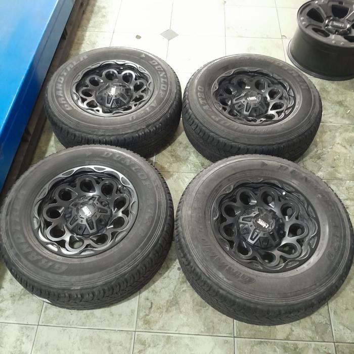 Velg Mobil Bekas Ring 16 BAJO HSR R16X8 Lubang 6 ET0 BAN 245 70 R16
