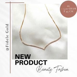 Kalung Aurel Emas asli 375 emas kuning Kalung Artis Aurel Nagita
