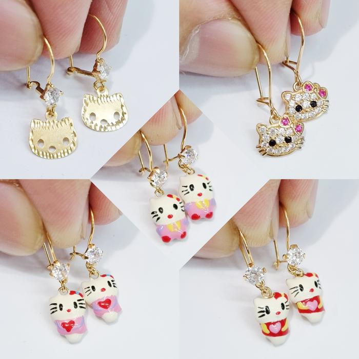 Anting Emas Anak Kawat Hello Kitty Kadar 70% 700 16K - PA
