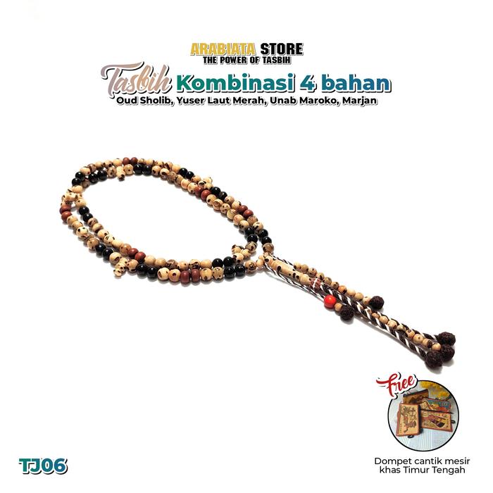 Tasbih Tijani Yuser Laut Merah Marjan Unab Maroko Oud Sholib