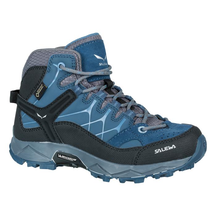 Sepatu Anak Salewa Alp Trainer Mid Goretex Kid Shoe - Dark Denim