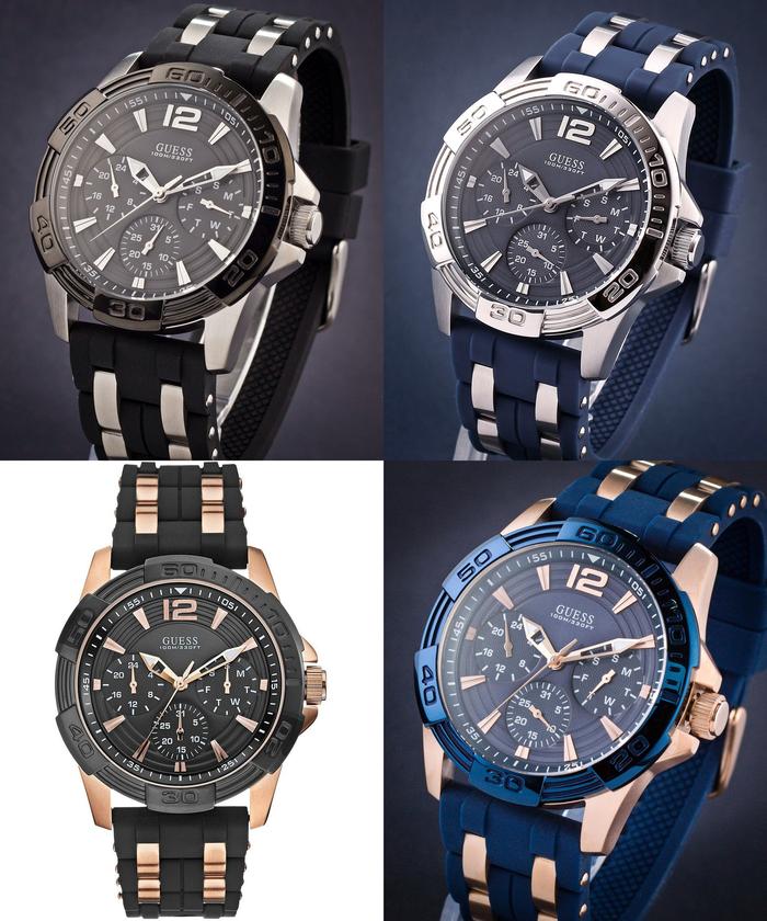 Jam Tangan Pria GUESS Oasis Chronograph Rubber | W0366G1 W0366G2 W0366G3 W0366G4