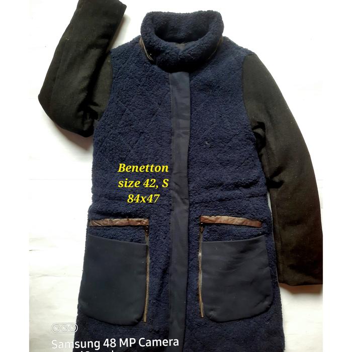 jaket benetton parka bulang sherpa bulu angsa
