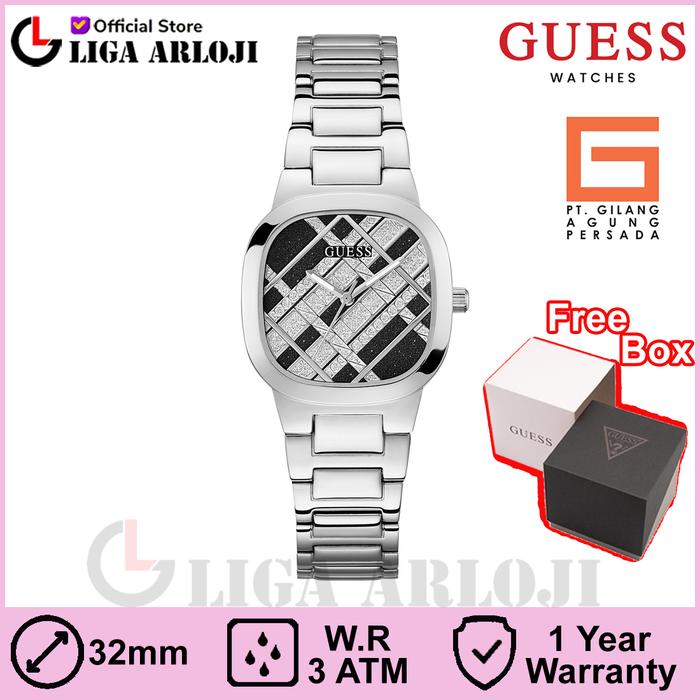 GUESS GW0600L1 CLASH Jam Tangan Wanita Analog Stainless Original