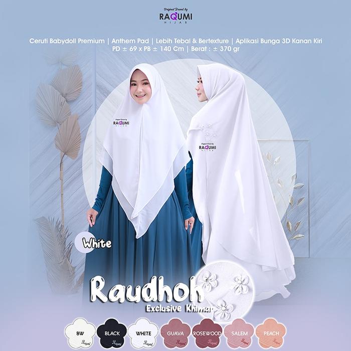 Hijab Instant Terbaru Raudhoh Exclusive Khimar by Raqumi