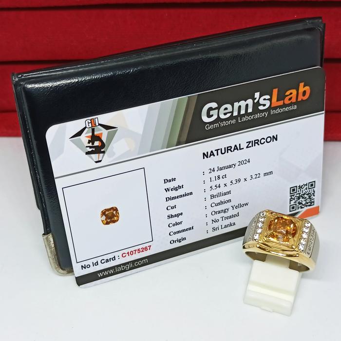 Cincin Batu Natural Zircon + Memo