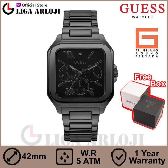 GUESS GW0631G2 Original INTERGRITY Jam Tangan Pria Analog Black