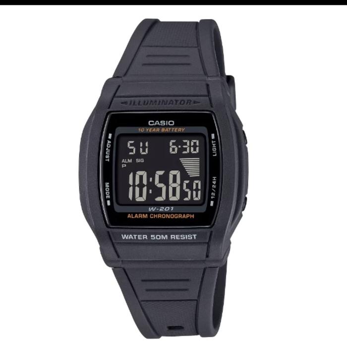 Jam Tangan Casio W-201-1BVDF Man Original