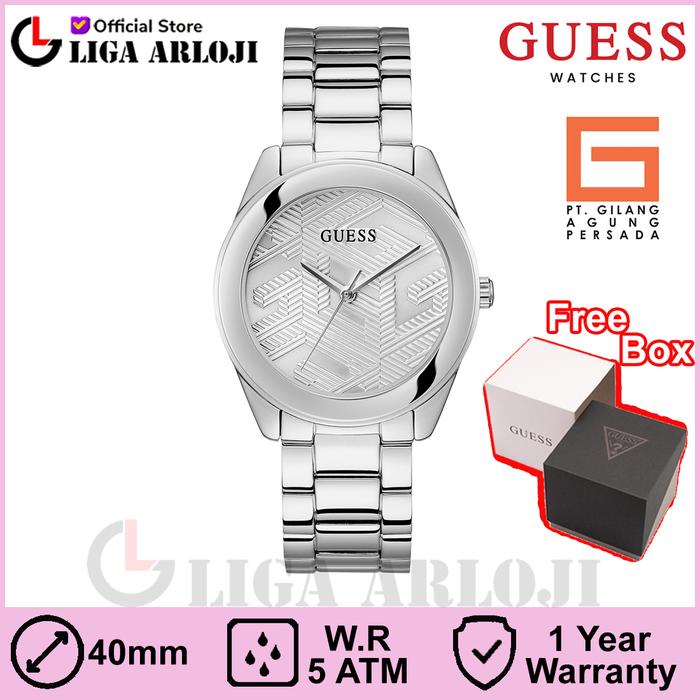 GUESS GW0606L1 CUBED Jam Tangan Wanita Analog Stainless Original