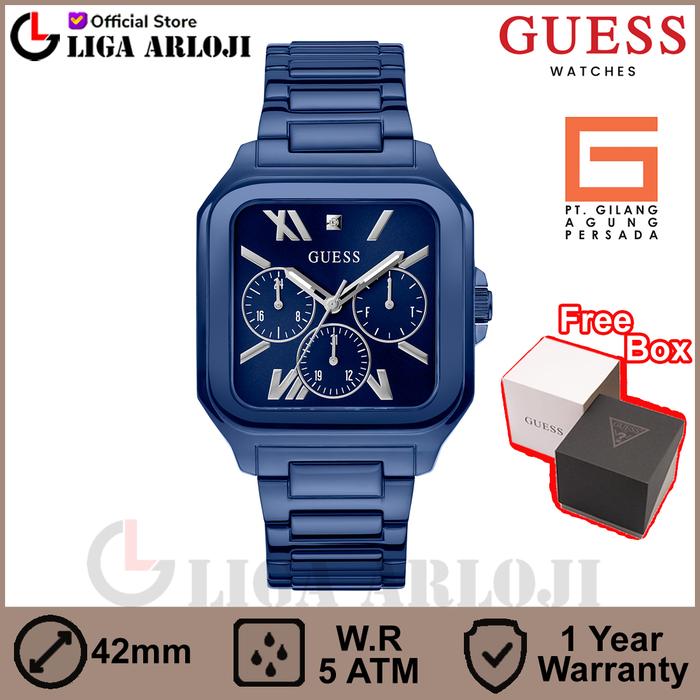GUESS GW0631G3 Original INTERGRITY Jam Tangan Pria Analog Blue