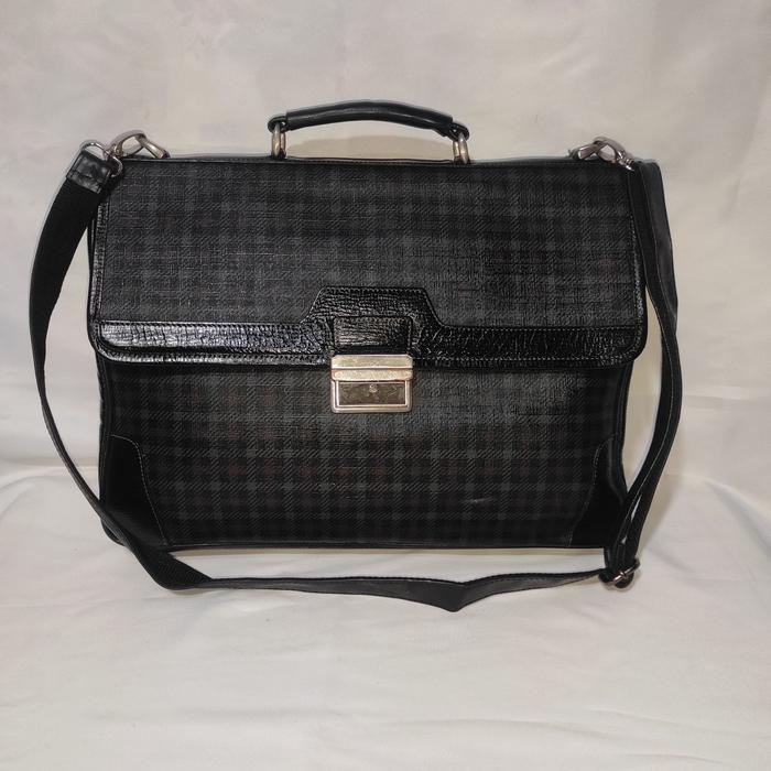 Esquire Square Motif Briefcase Bag Preloved