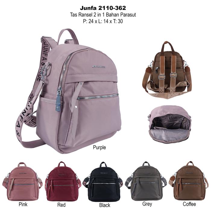 READY TAS WANITA 2IN1 TAS RANSEL POLOS JUNFA #JF 2110-362