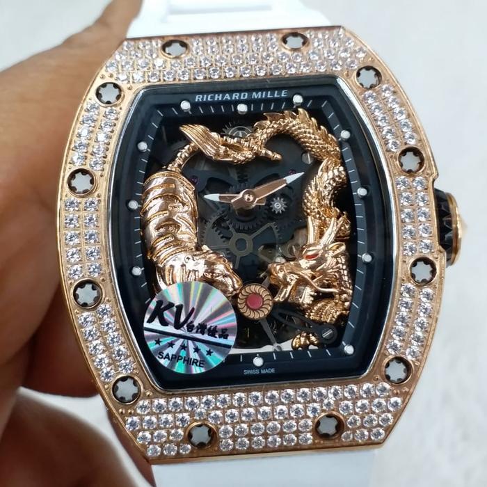 Jam tangan Automatic Swiss RM 51-01 Tiger Dragon Diamond Sapphire
