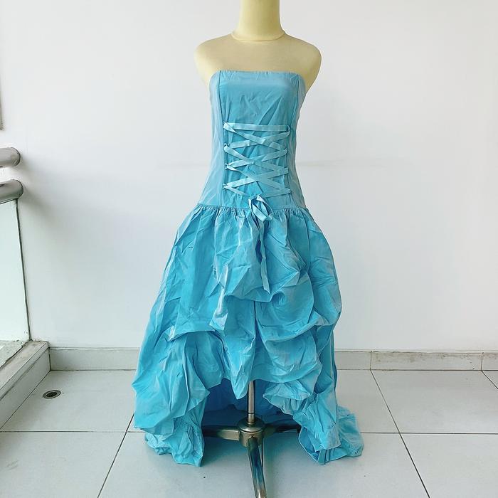 Jessica McClintock party dress biru pita preloved