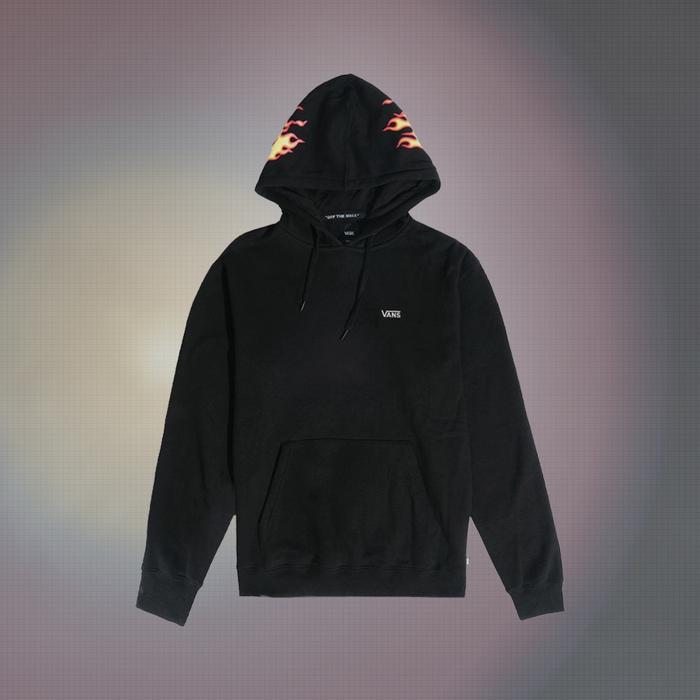 Vans x Thrasher Flame Hood Hoodie Black Authentic