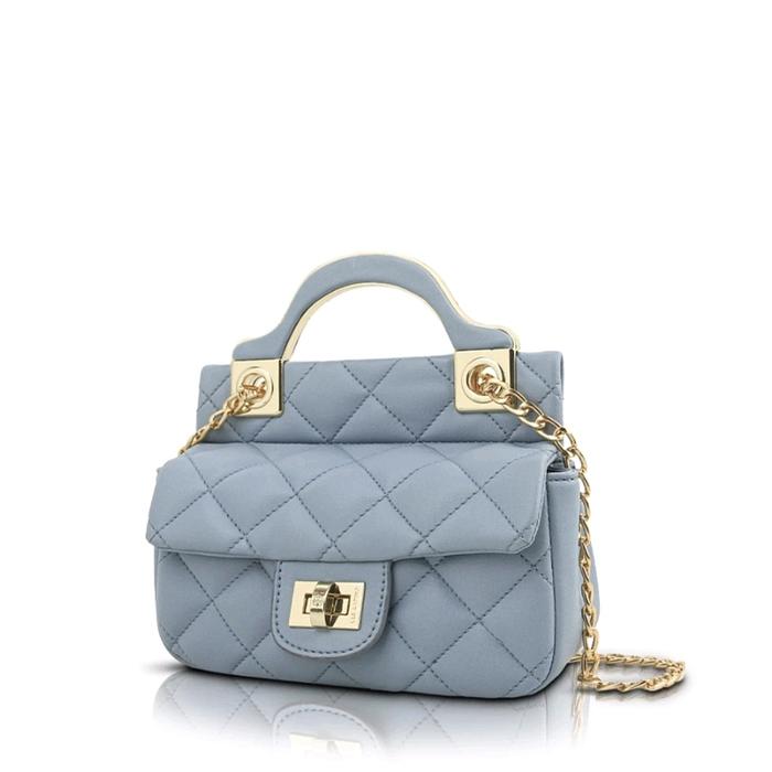 Sling & Shoulder Bag Dree Flap Quilted (Blue) - Les Catino Original