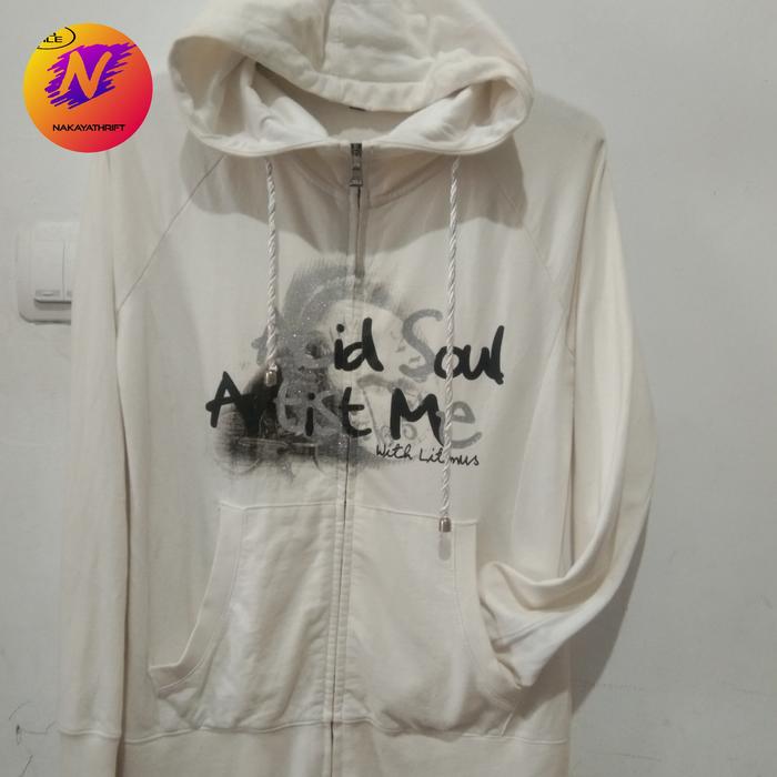 hoodie zipper wanita,litmus jeans..size M,good condition