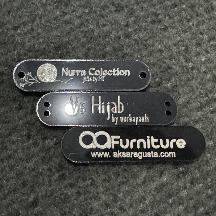 Label akrilik hitam PREMIUM