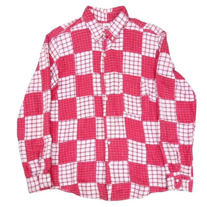 Kemeja flanel ships patchwork