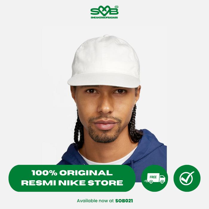 Topi Nike Club Unstructured Flat Bill Cap Sail - FN4405-133