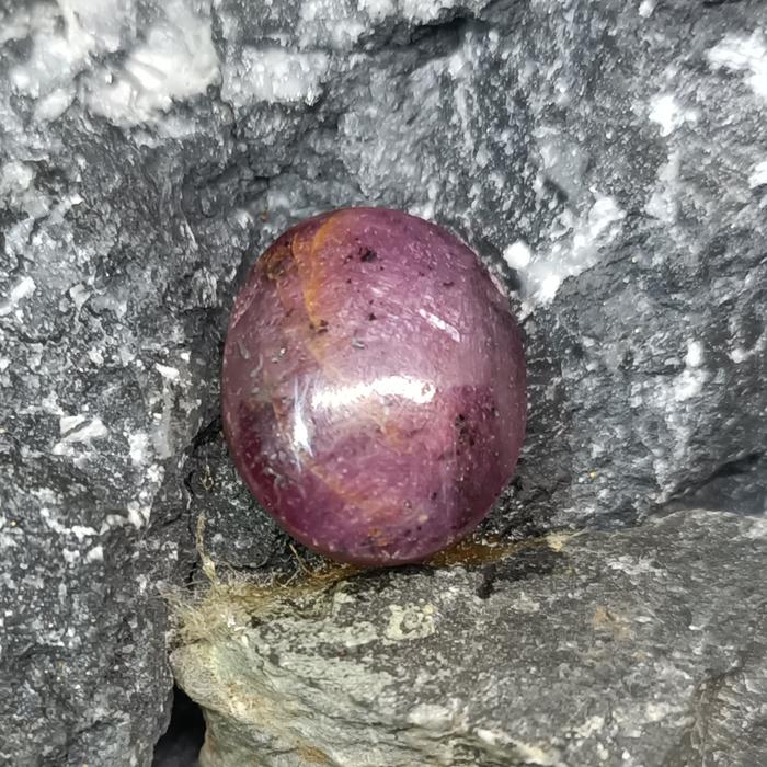 Batu Cincin Natural Star Purple Sapphire Safir # 1