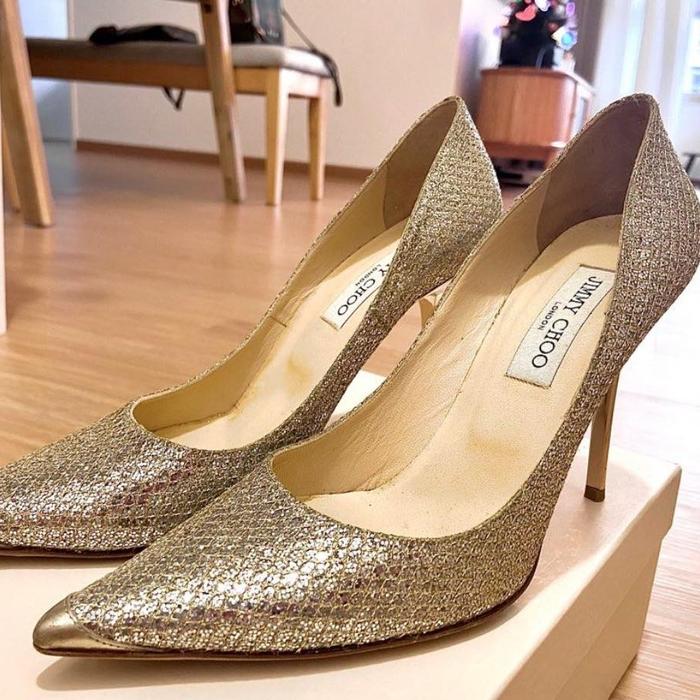 high heels Jimmy Choo Abel Champange original