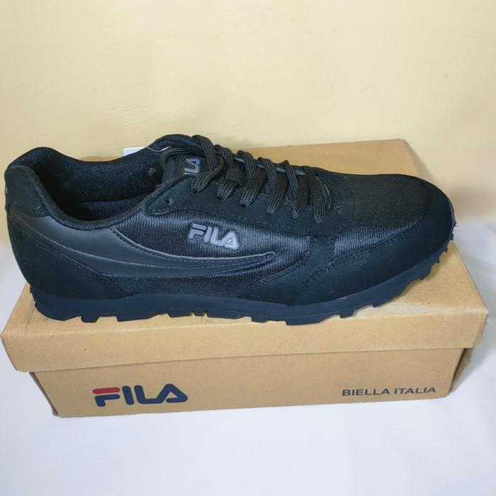 Fila Sepatu Lifestyle Pria Orbit Mesh Full Black
