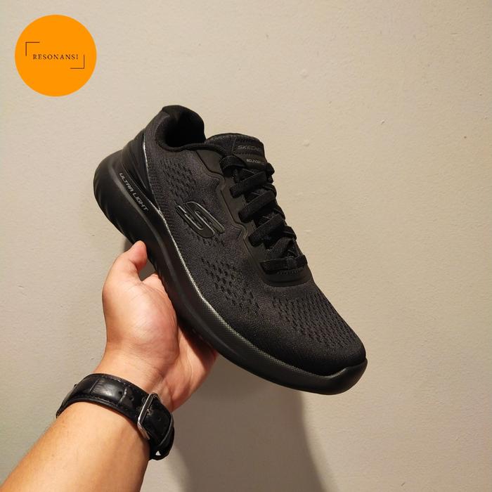 SEPATU PRIA TERBARU SKECHERS ORIGINAL SNEAKERS BOUNDER 2.0 FULL BLACK