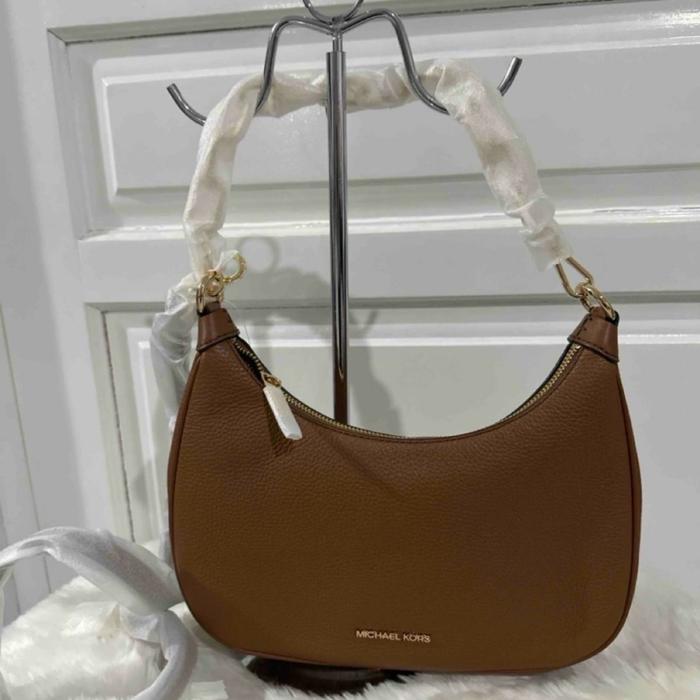 tas wanita mk cora large zip pouchette in