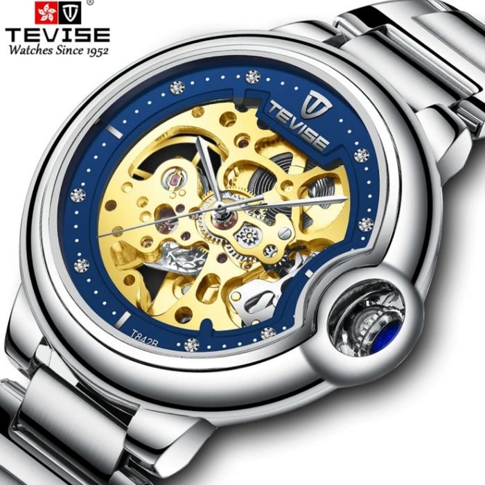 TEVISE T842B Jam Tangan Pria Automatic Mechanical Watches Creative