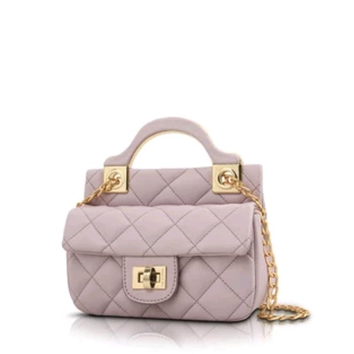 Sling & Shoulder Bag Dree Flap Quilted (Lilac) - Les Catino Original
