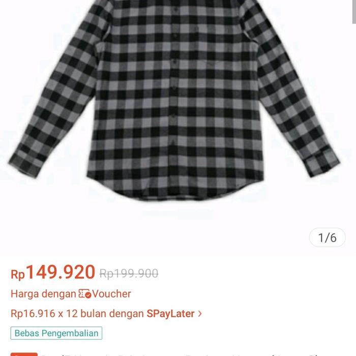 Due'E Kemeja Pria Lengan Panjang Harvard Long Sleeve Shirt Black