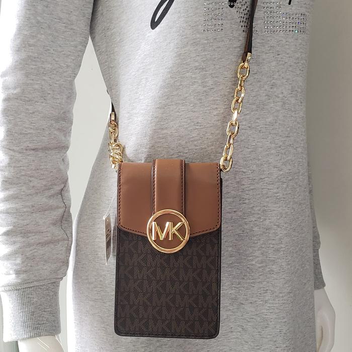 Carmen Flap Phone Crossbody Brown