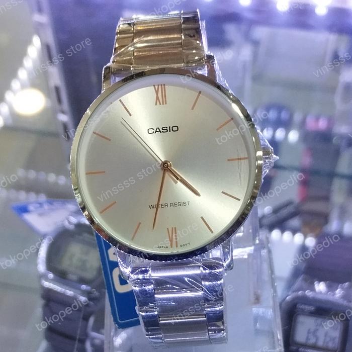jam tangan pria watch casio rantai analog