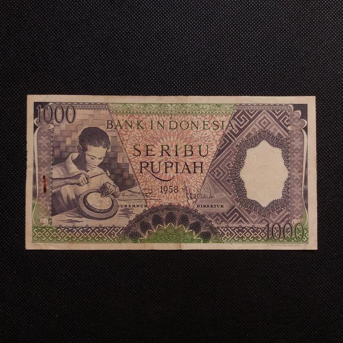 Uang Kuno 1000 Rupiah Seri Pekerja Tahun 1958 - D12