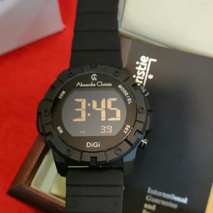 DiGi Pria ORIGINAL Alexandre Christie AC 9364 MH Stainless Rubber Stl