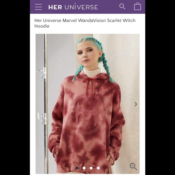 Scarlet Witch Hoodie WandaVision Official Merch Marvel Wanda Avengers Sweater Wanita