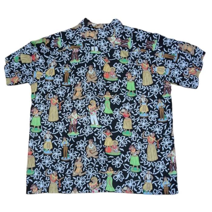 Kemeja reyn spooner hawaiian traditionals rayon vintage