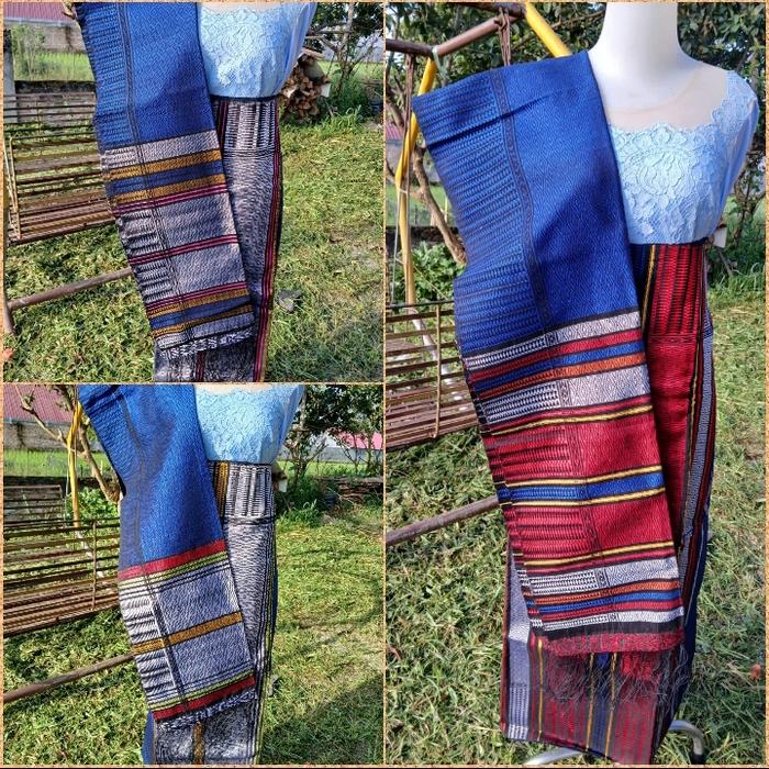 SONGKET ICCOR MOROR BIRU TENUN TANGAN ASLI TARUTUNG TUMTUMAN PENGANTIN