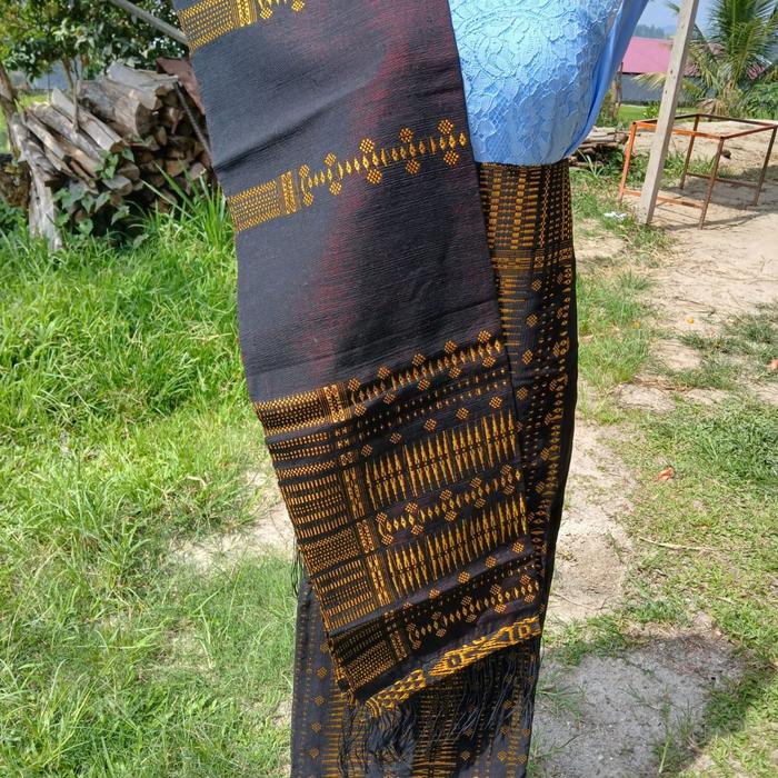 SONGKET BATAK RAGI HUTING BINTIK GOLD TUMTUMAN TENUN TANGAN TARUTUNG