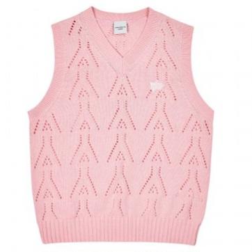 Vest ADLV A Logo Punching Knit - Pink [ READY INDO ]