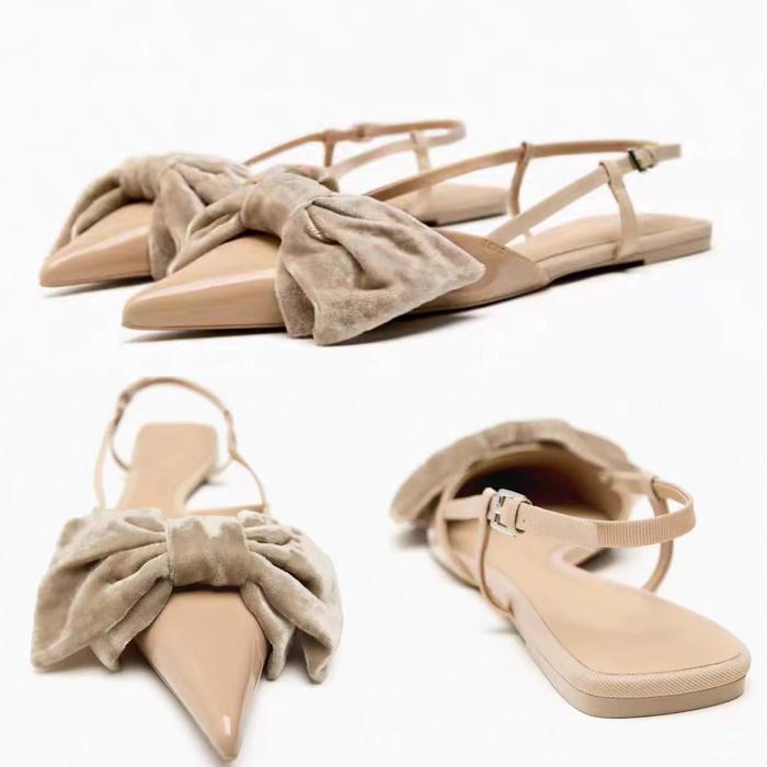 Sandal ZARA Kitten Slingback Flat Shoes