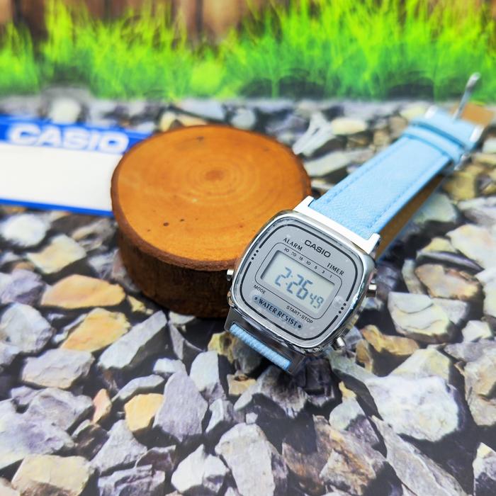 Casio Digital Jam Tangan Wanita Kulit LA670WL-2A LA-670WL-2A Original