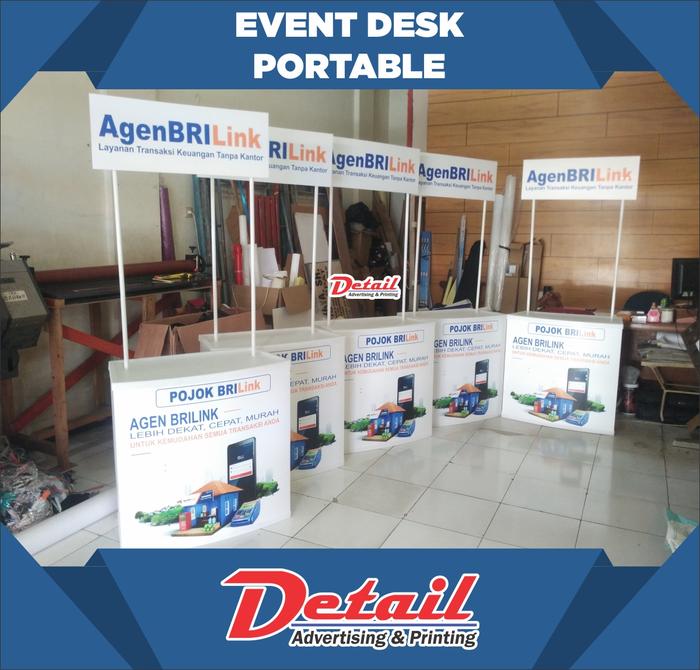 Event Desk Portable / Meja Promosi TERMURAH SURABAYA (sudah termasuk Print Stiker UV)