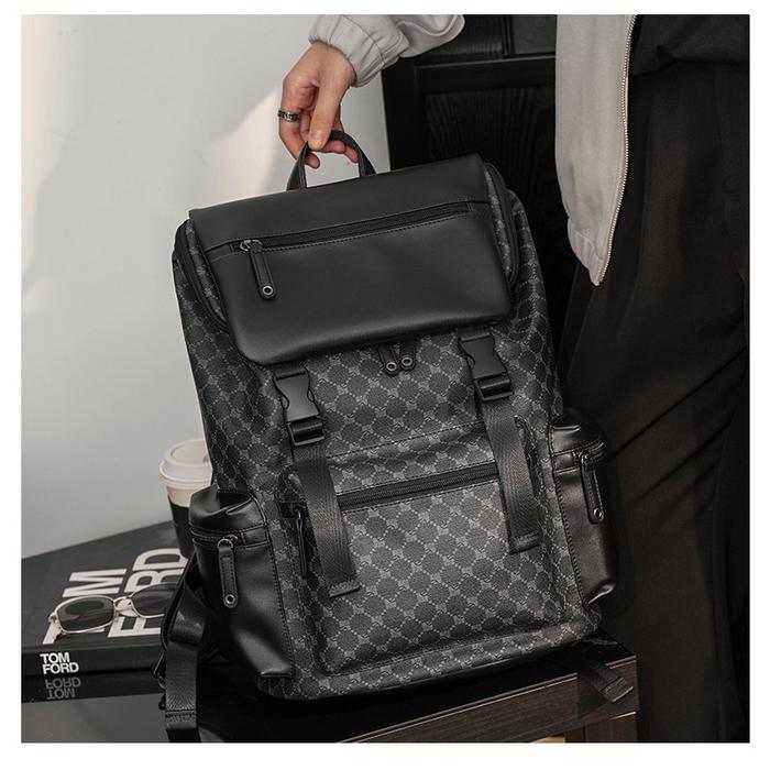 Premium Leather Travel Backpack Laptop Backpack Tas Ransel Laptop Fashion Backpack