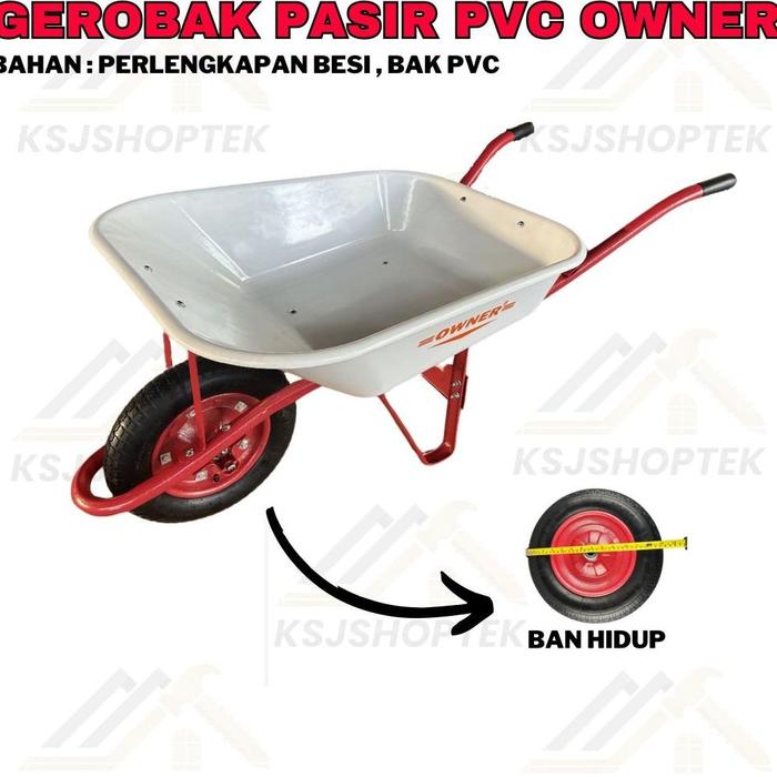 GEROBAK PLASTIK / GEROBAK PVC / Gerobak Sorong Pasir PVC / Troli