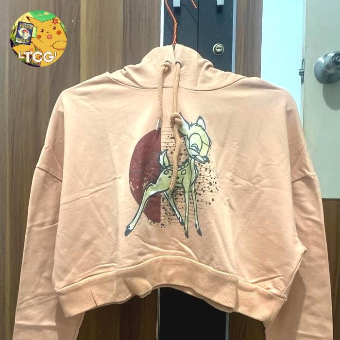 Colorbox Disney Hongkong Bambi Preloved, Coral Crop Top Sweater