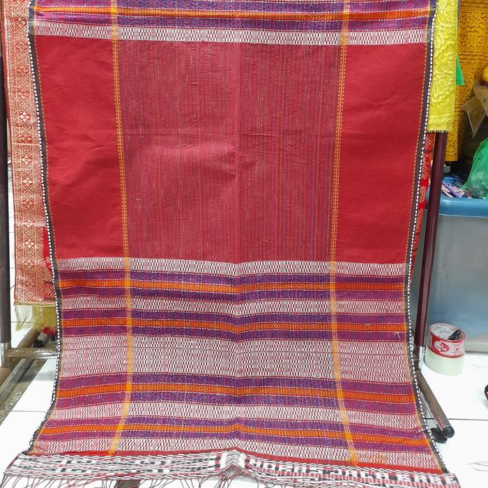 Ulos Ragi Hotang Merah/Ulos Tulang/Ulos Hela bagus dan tebal Dua Warna